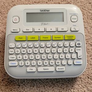 Brother P-touch Label Maker with White and Gray Design